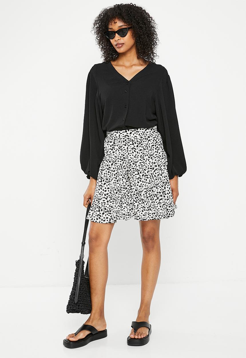 Me&B - Flared mini skirt - scratchy animal