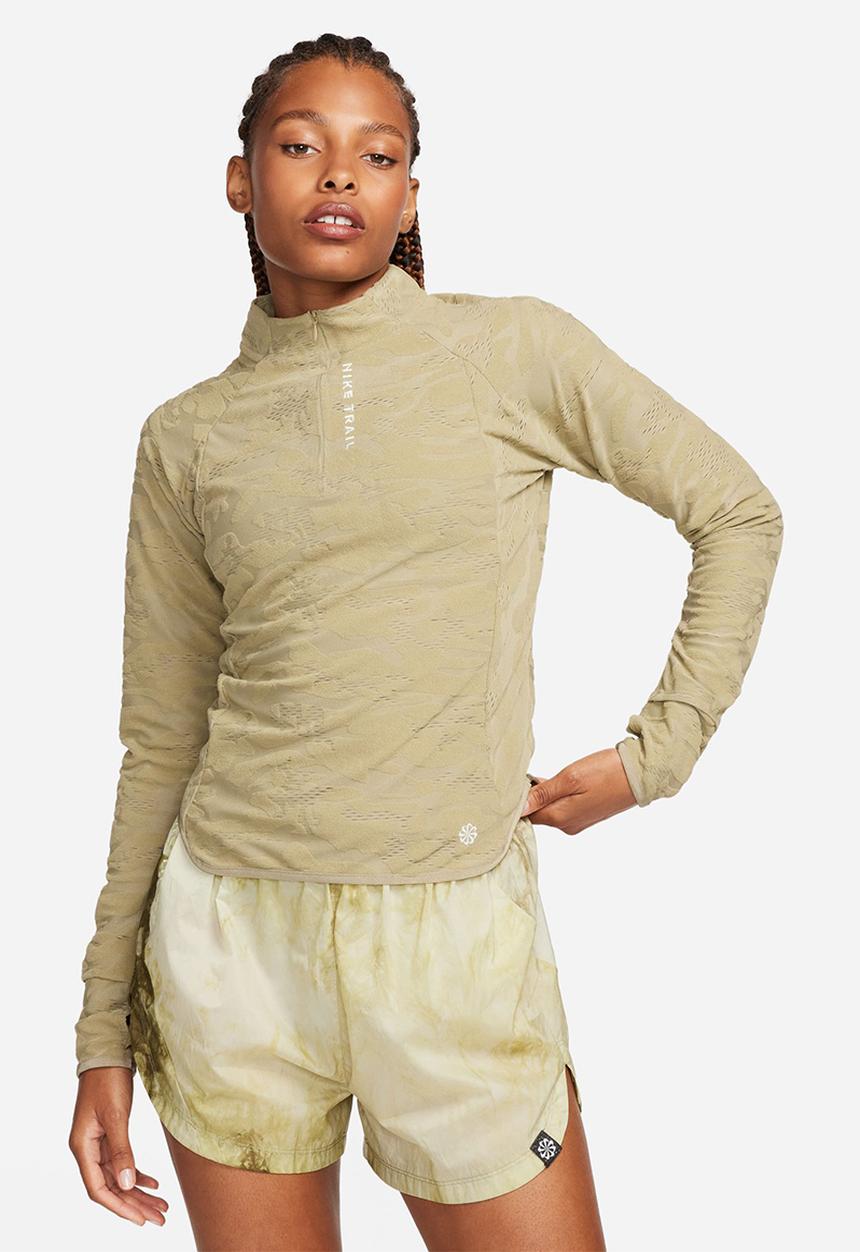 Nike - W nk trail df midlayer - neutral olive & sea glass