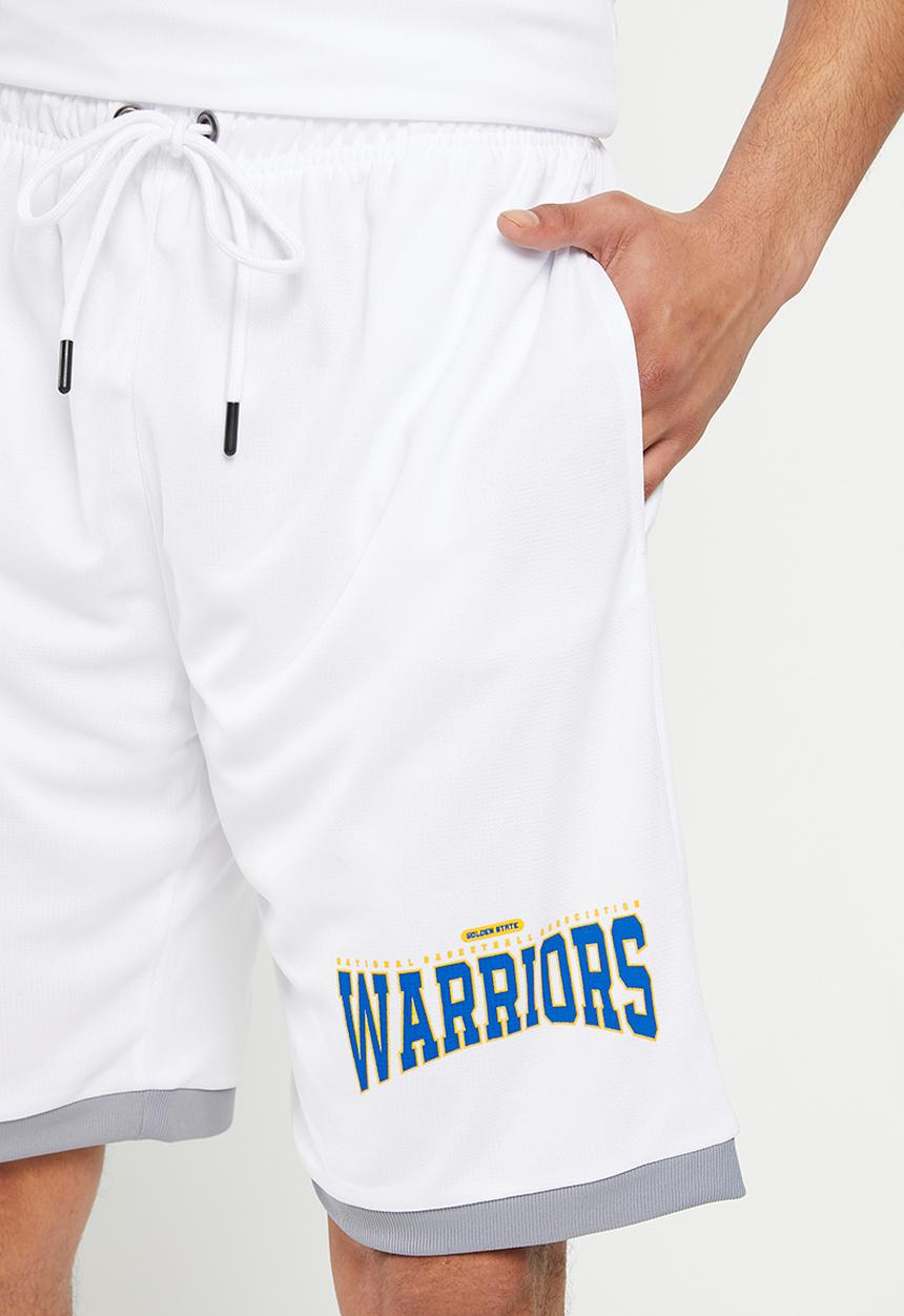 NBA - Men's street shorts golden state warriors - white