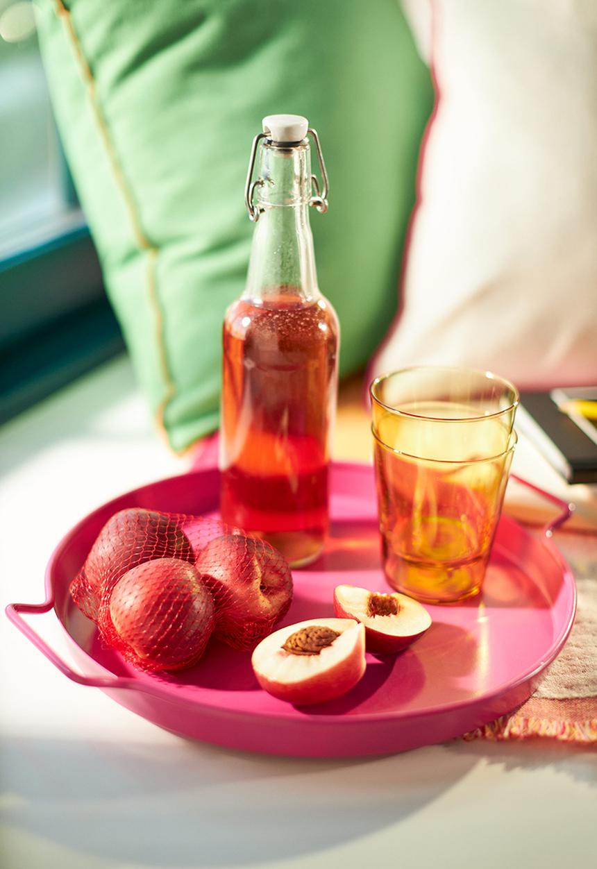 H&M - Round metal tray - pink