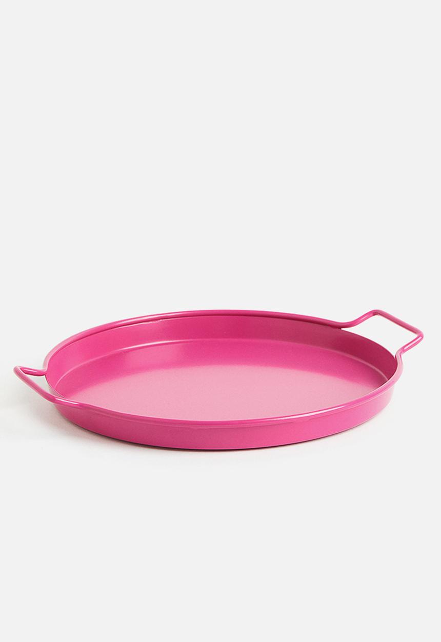 H&M - Round metal tray - pink