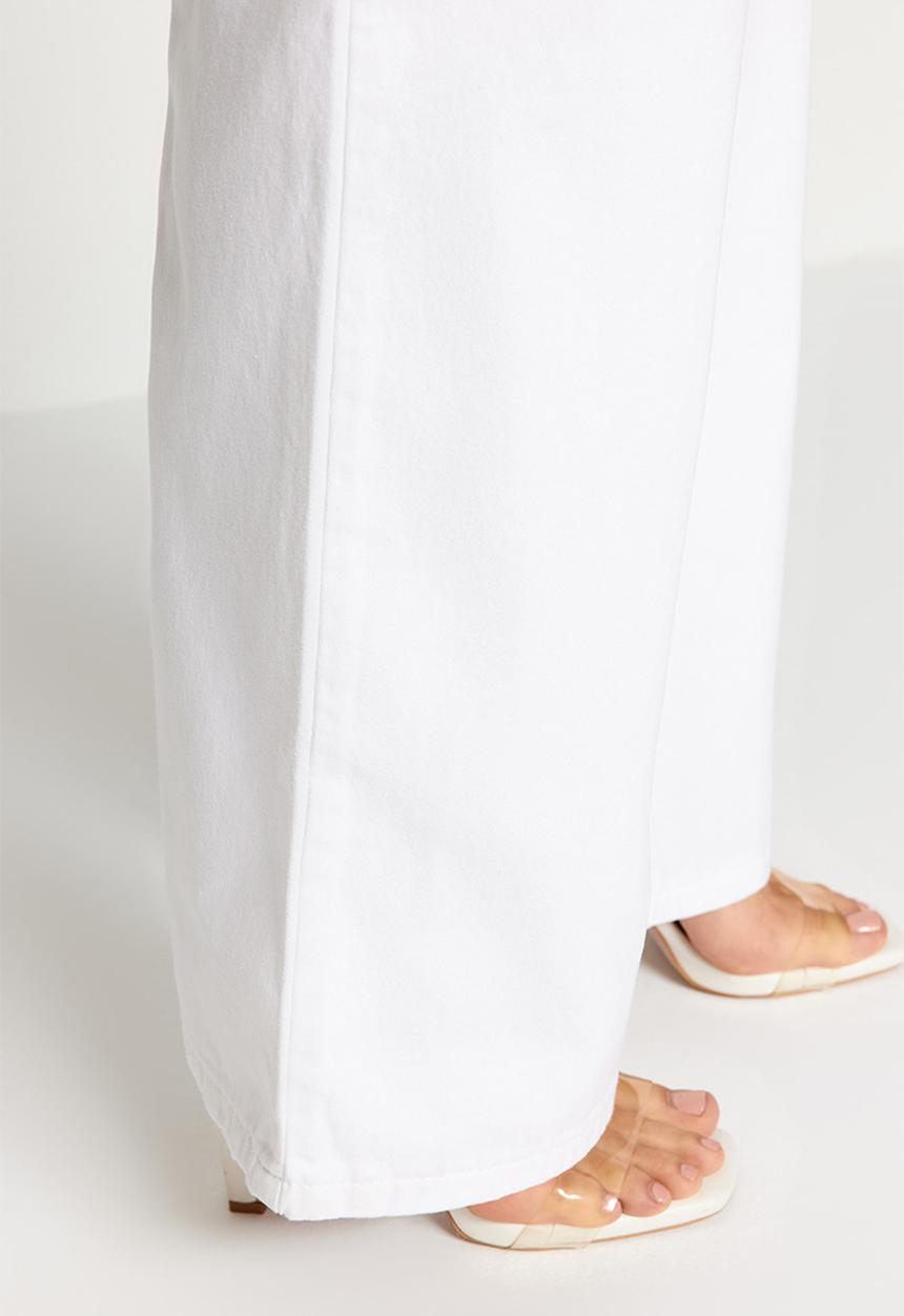 Trendyol - Wide leg jeans - white