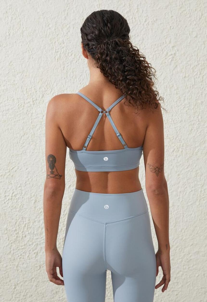 Cotton On - Recycled workout crop - cloud grey