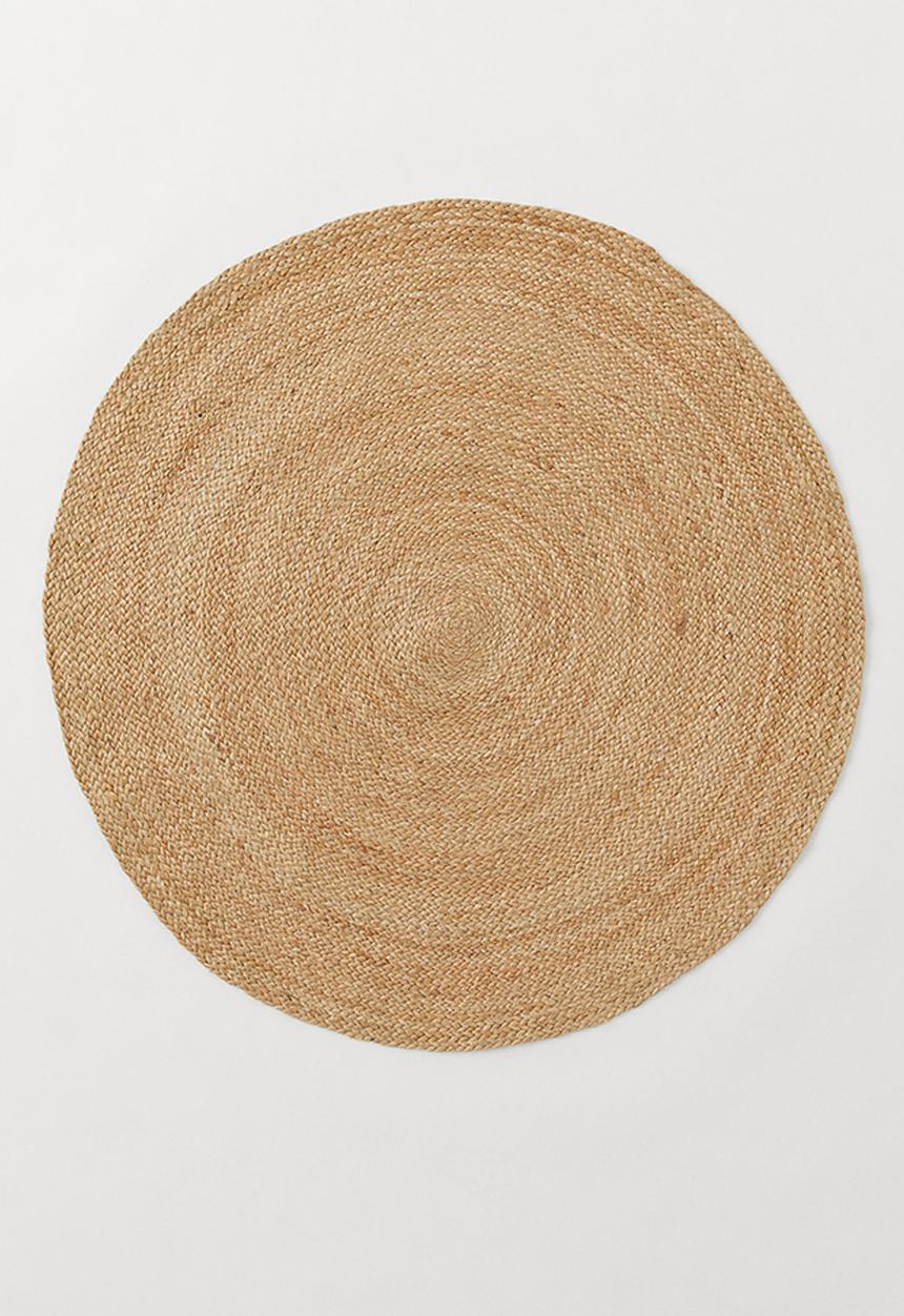 H&M - Round jute rug - light beige 