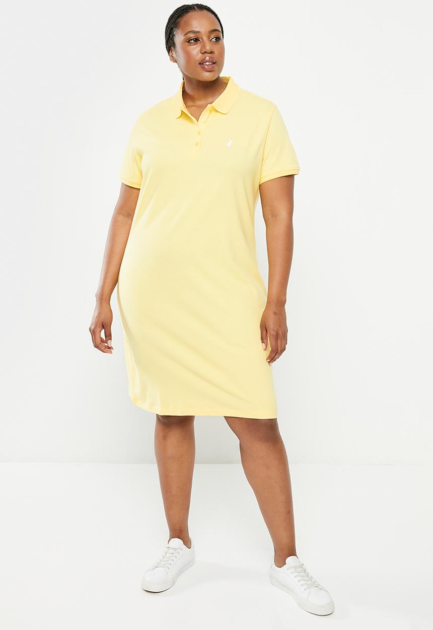 POLO - Plus Kathy Golfer Dress - Yellow