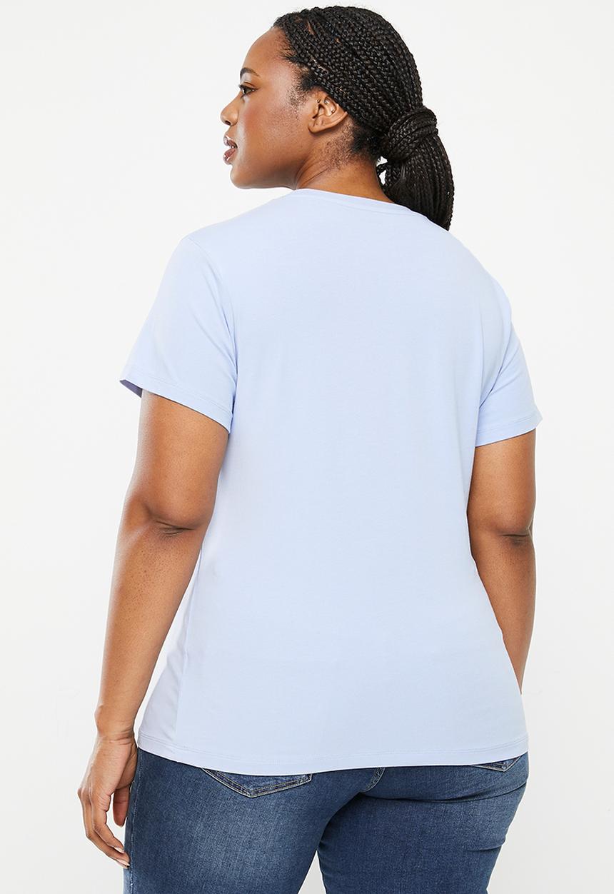 POLO - Plus Sadie Beaded Tee - Blue