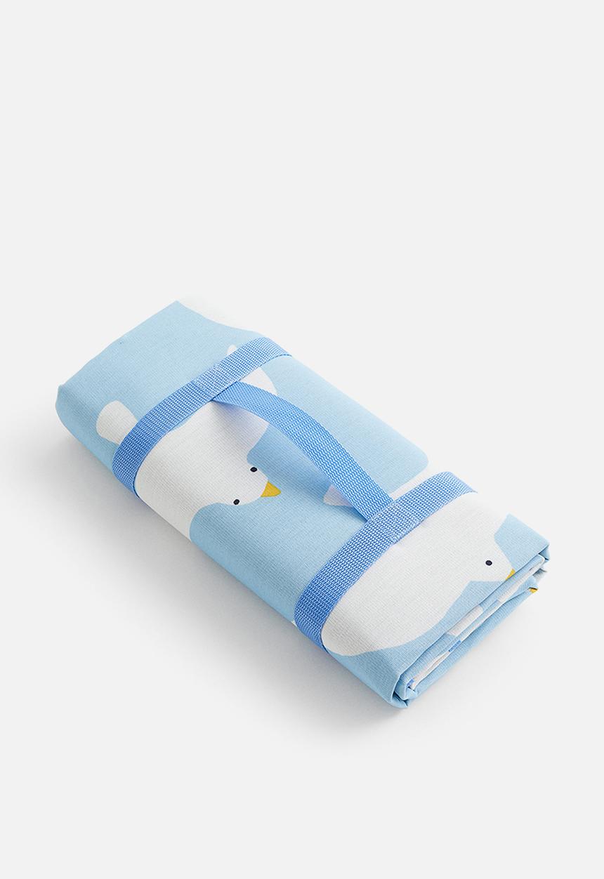 H&M - Patterned picnic blanket - light blue/seagulls