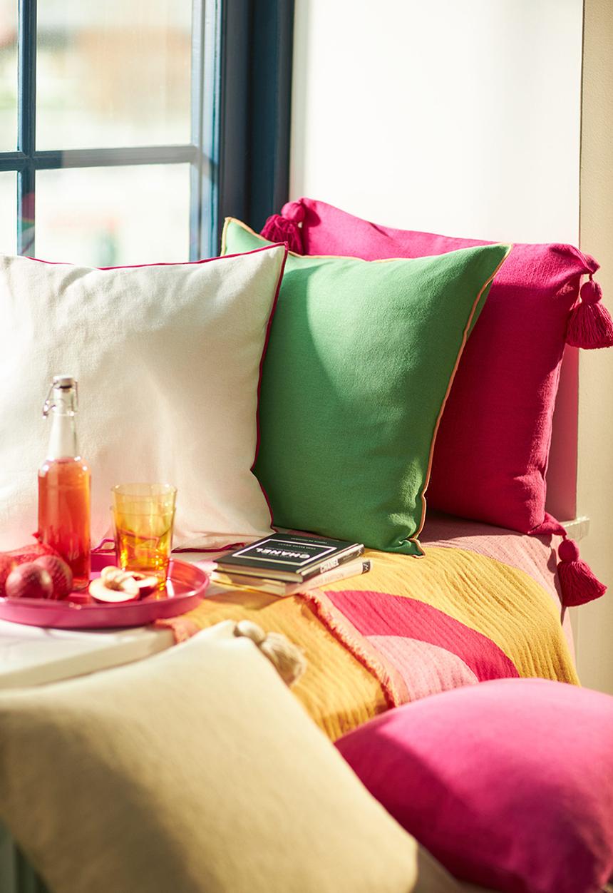 H&M - Jacquard-weave blanket - pink patterned