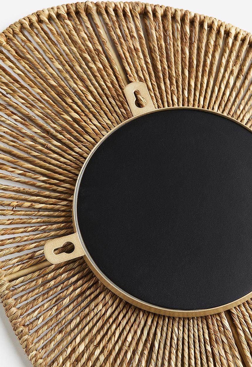 H&M - Seagrass-framed mirror - beige