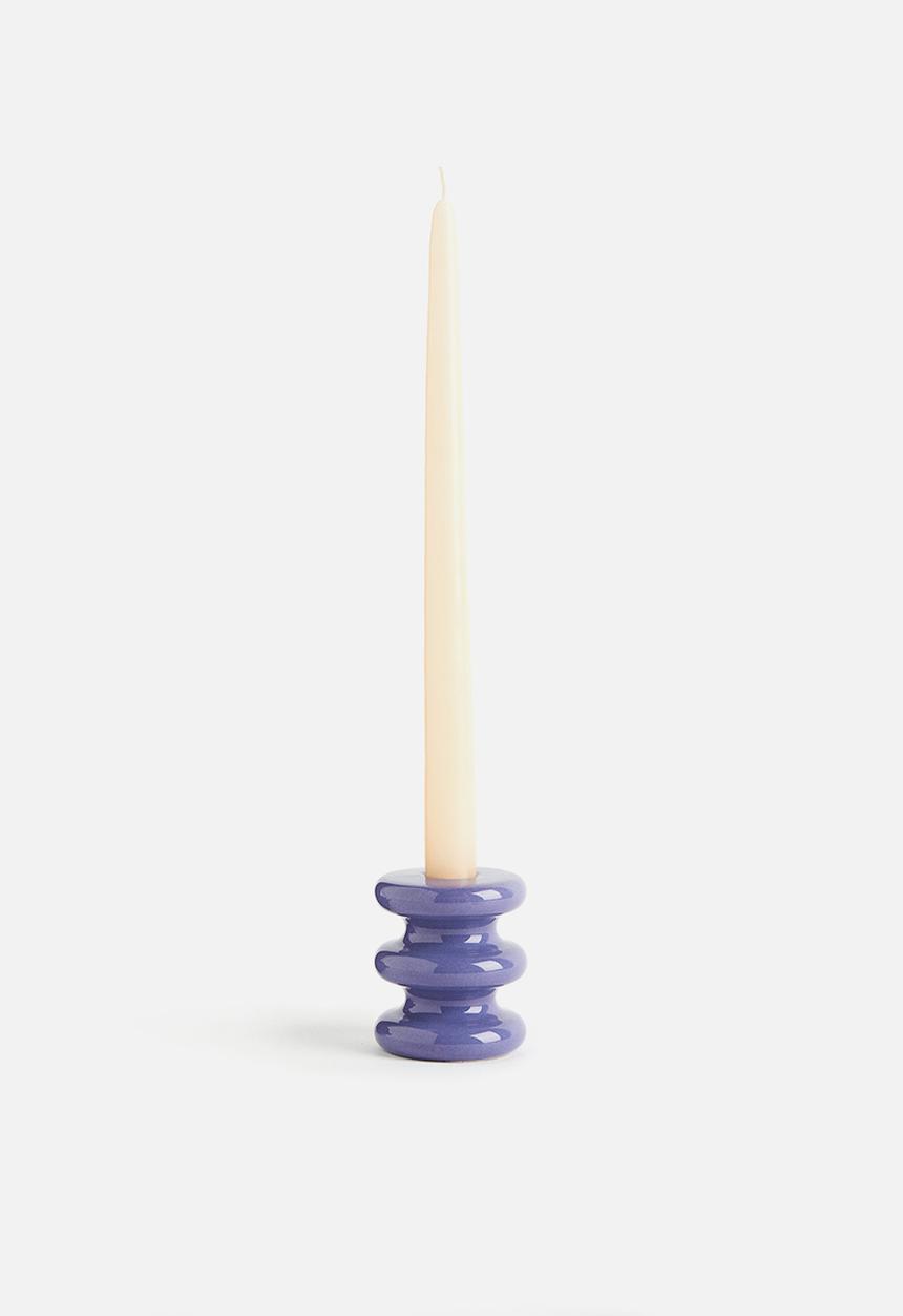 H&M - Stoneware candlestick - purple