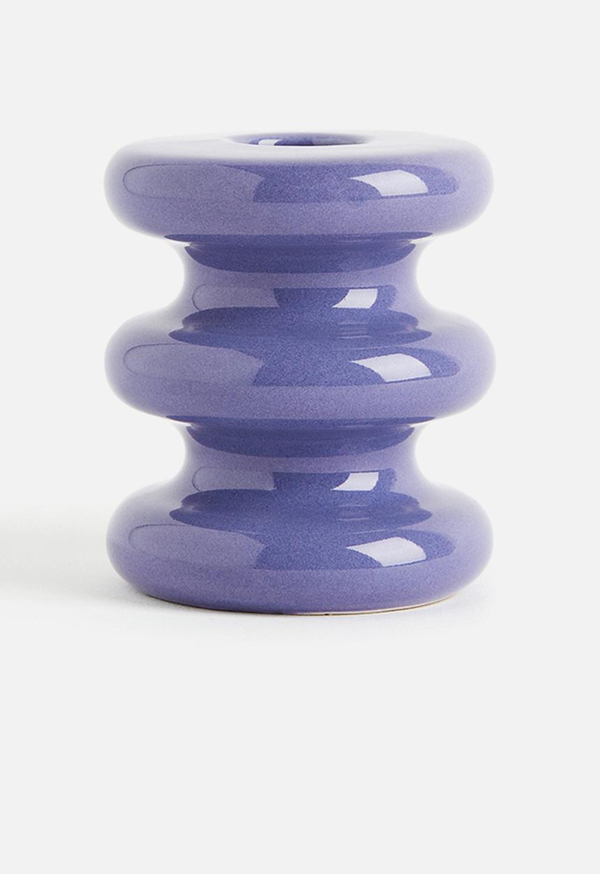 H&M - Stoneware candlestick - purple