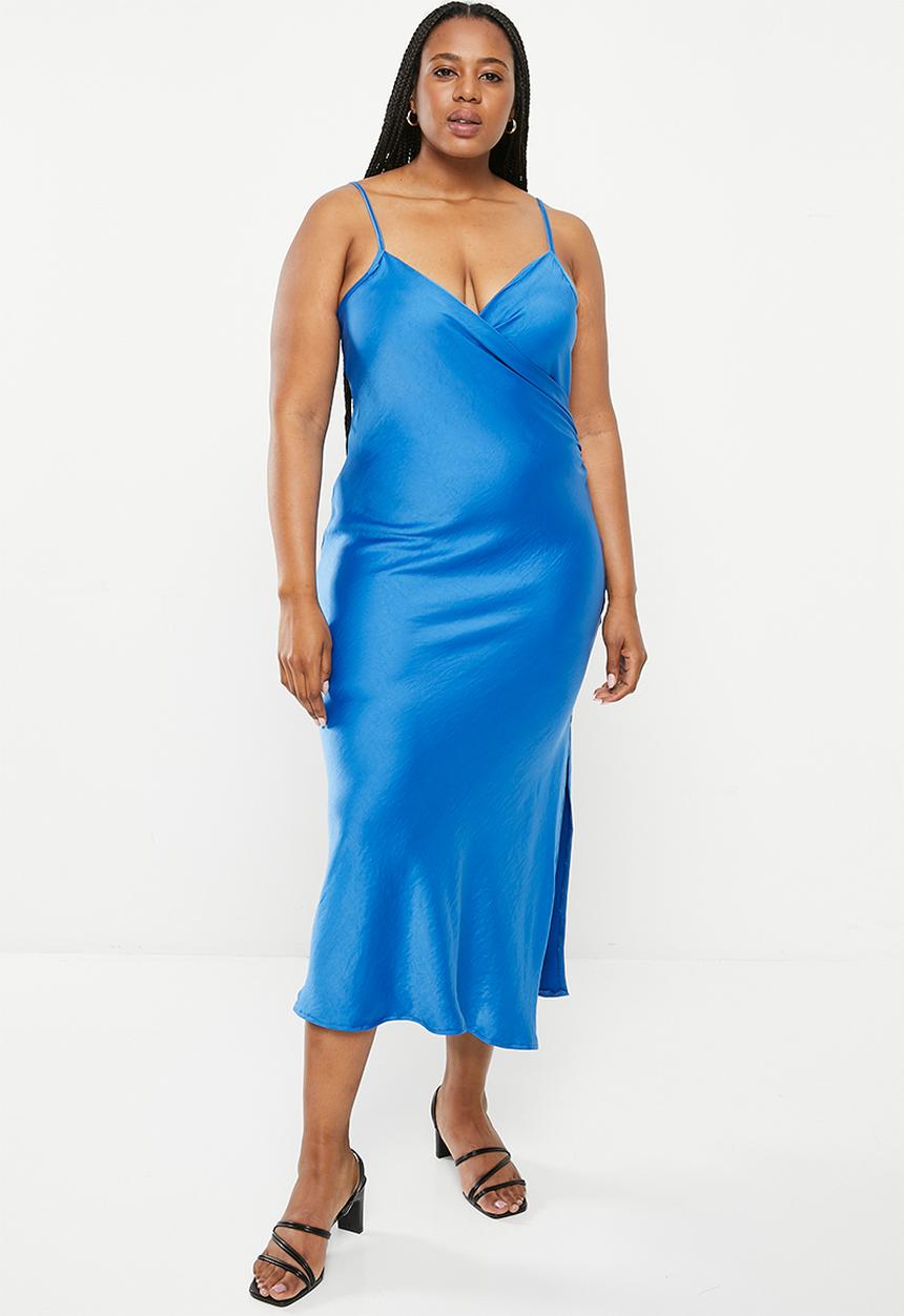 Me&B - Plus The Asanda Slip Dress - Blue