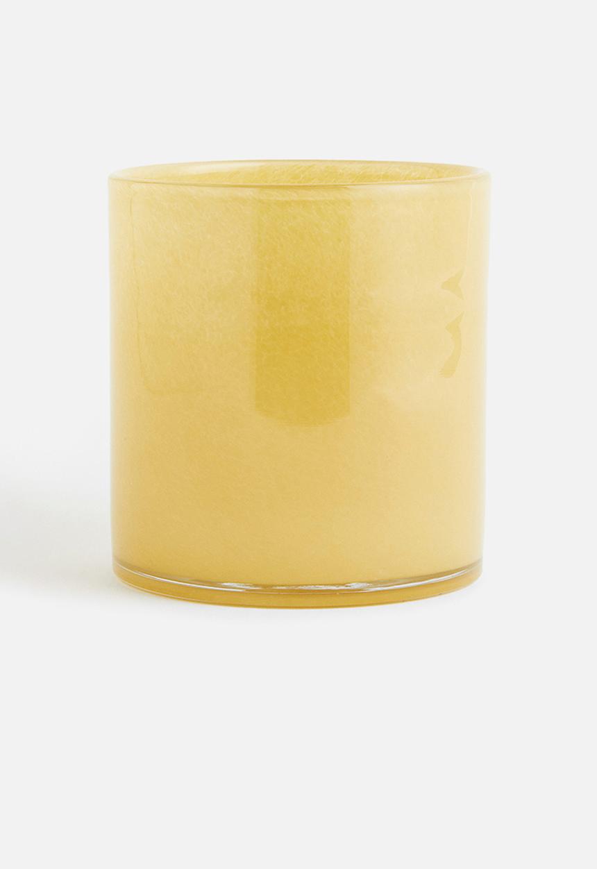 H&M - Glass candle lantern - yellow