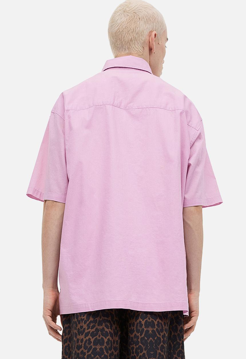 H&M - Relaxed fit short-sleeved shirt - light purple