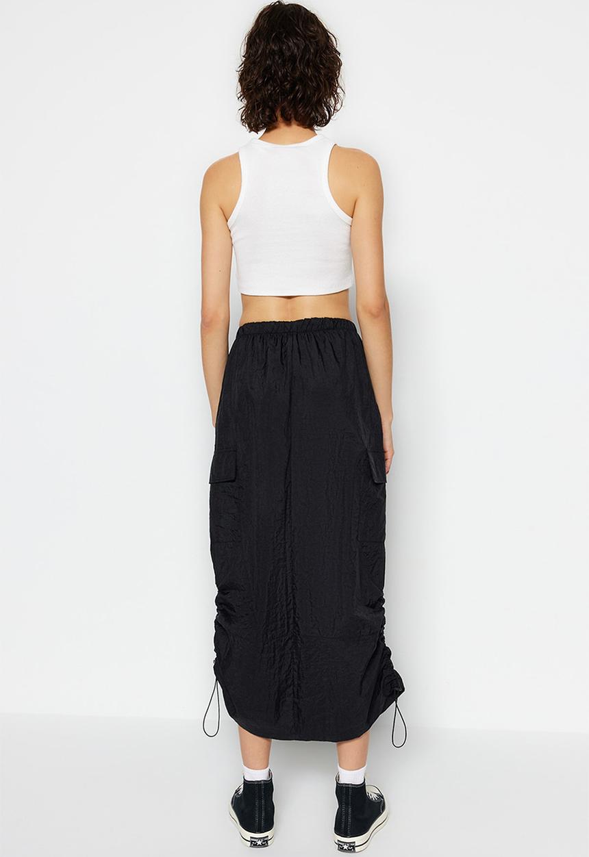 Trendyol - Parachute skirt - black