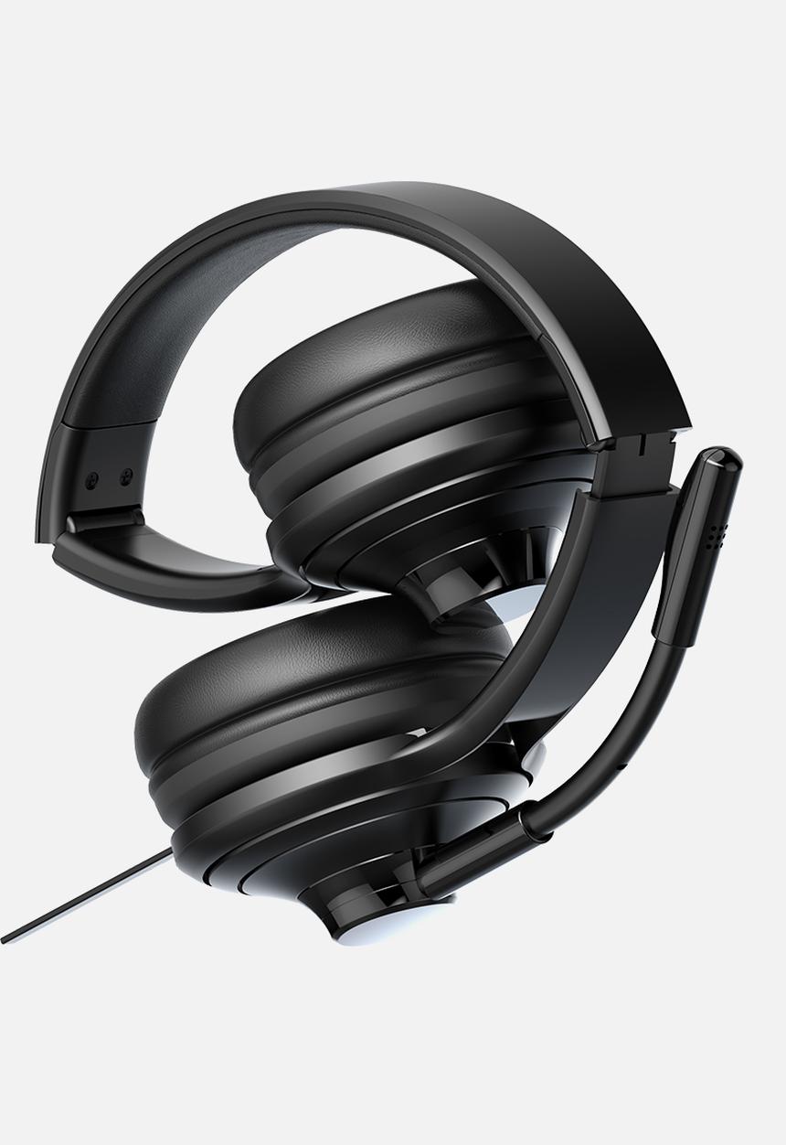 Philips - USB wired on ear headphones with mic - black