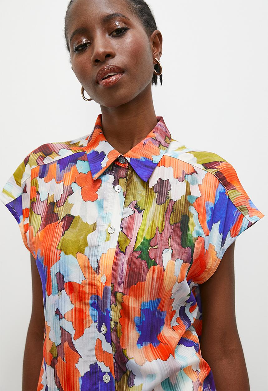 Superbalist - Grown on sleeve printed shirt - red graphic