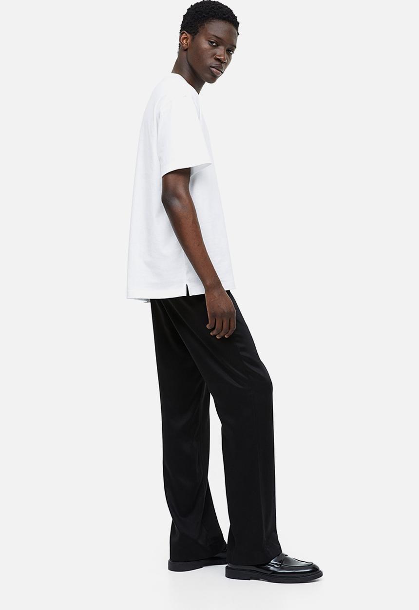 H&M - Relaxed fit embroidery-detail T-shirt - white