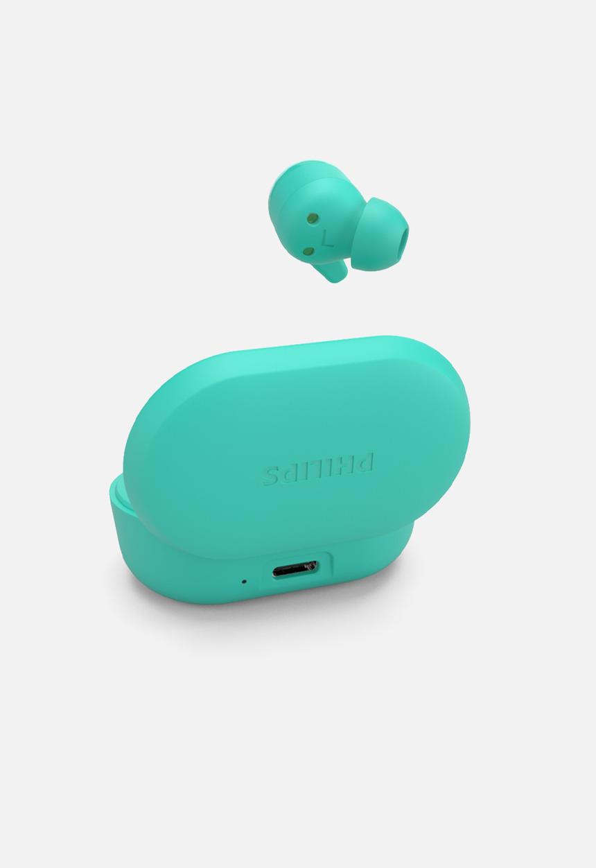 Philips - In-ear true wireless headphones with mic - blue