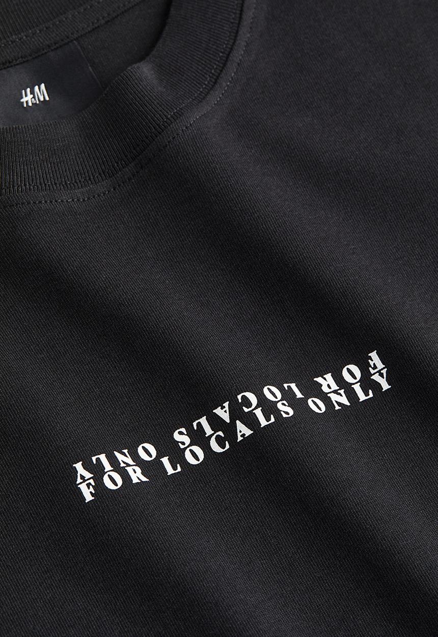 H&M - Oversized fit T-shirt - black for locals only