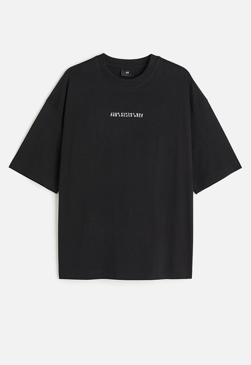 H&M - Oversized fit T-shirt - black for locals only