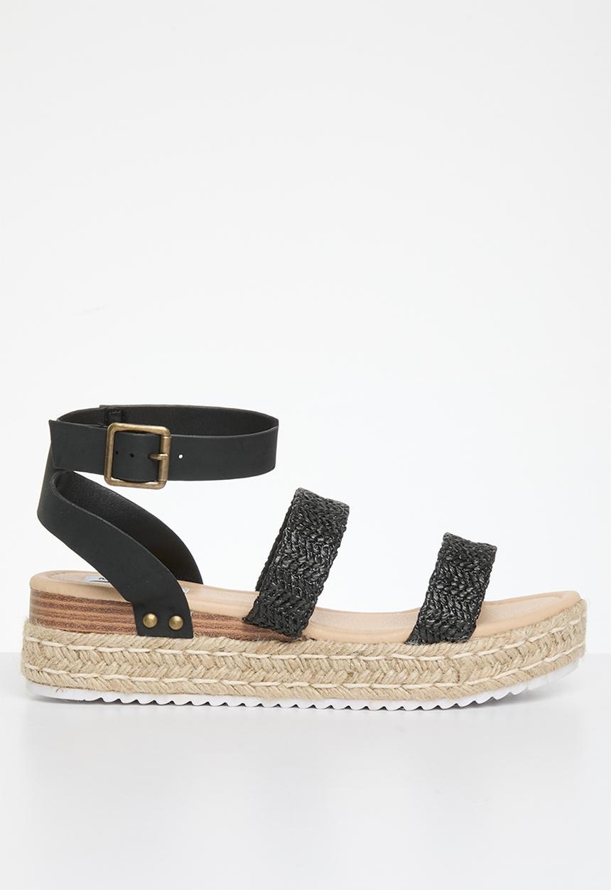 Madison® - Cassie ankle tie espadrille - black