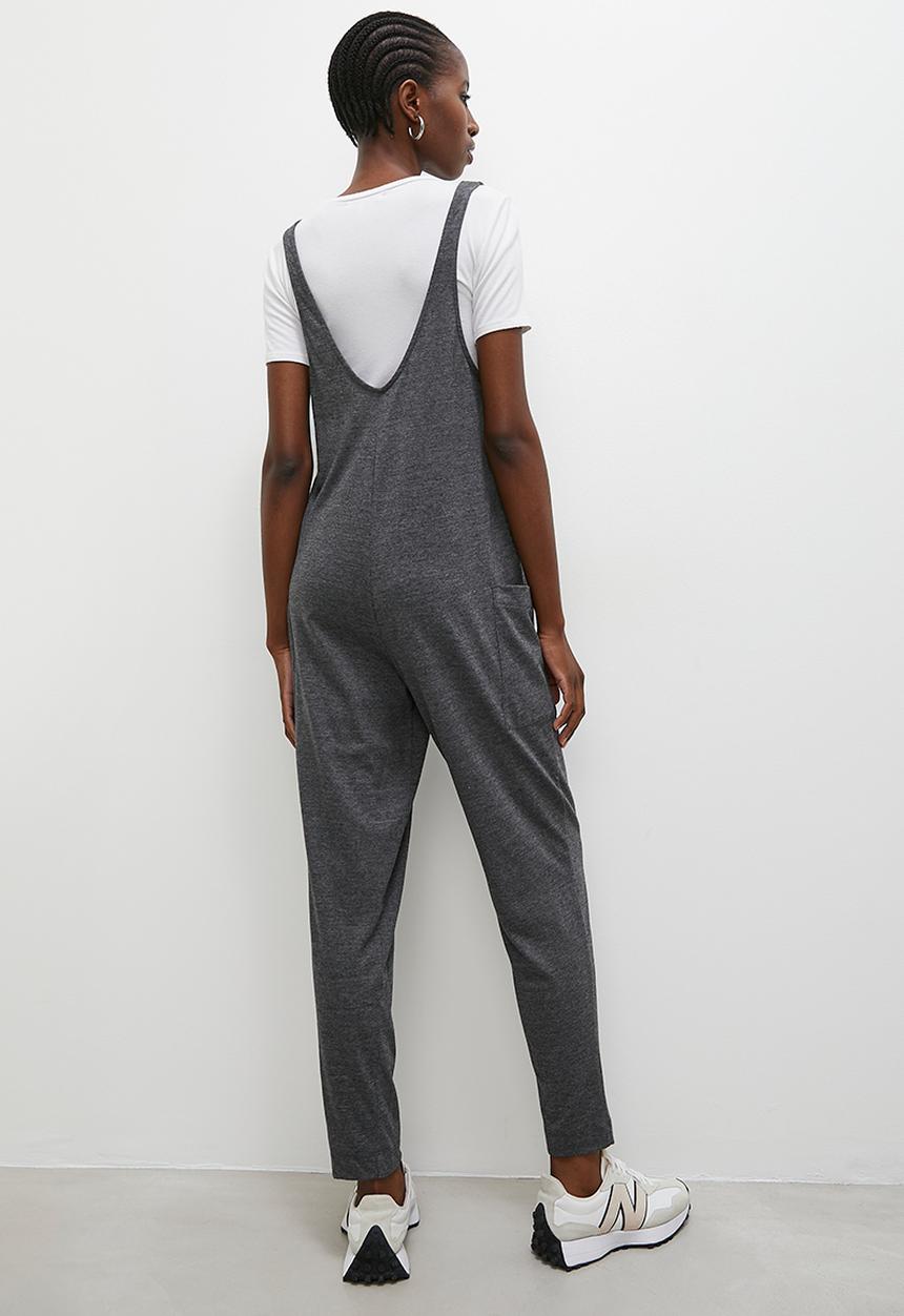 Superbalist - Relaxed knit jumpsuit- charcoal melange