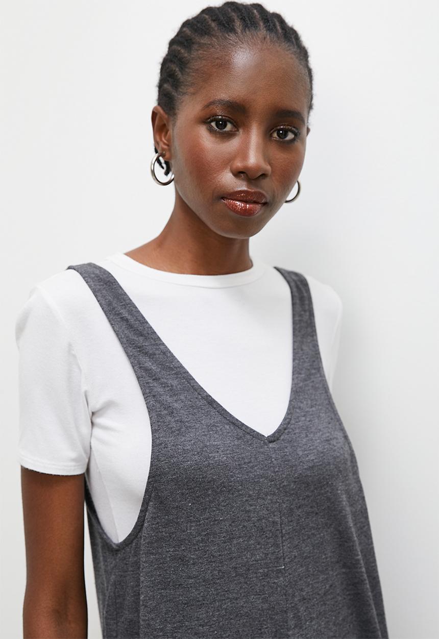 Superbalist - Relaxed knit jumpsuit- charcoal melange
