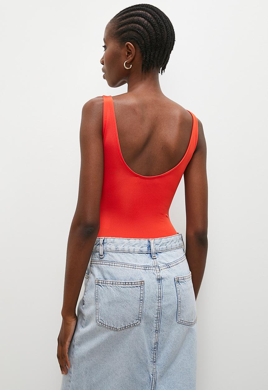 Superbalist - Double scoop bodysuit - orange