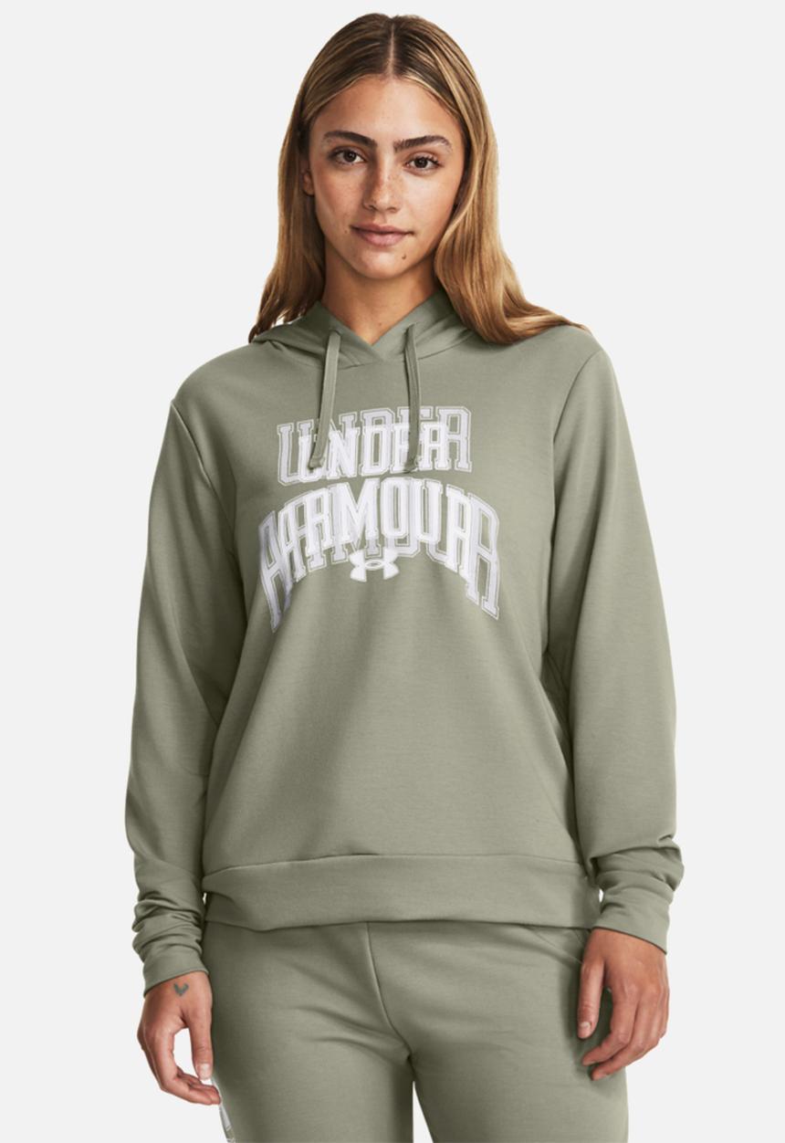 Under Armour - Ua rival terry graphic hoody - grove green/white