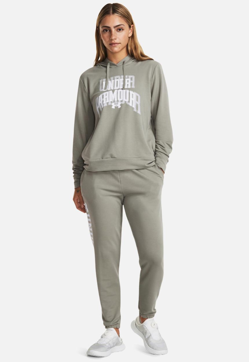 Under Armour - Ua rival terry graphic hoody - grove green/white