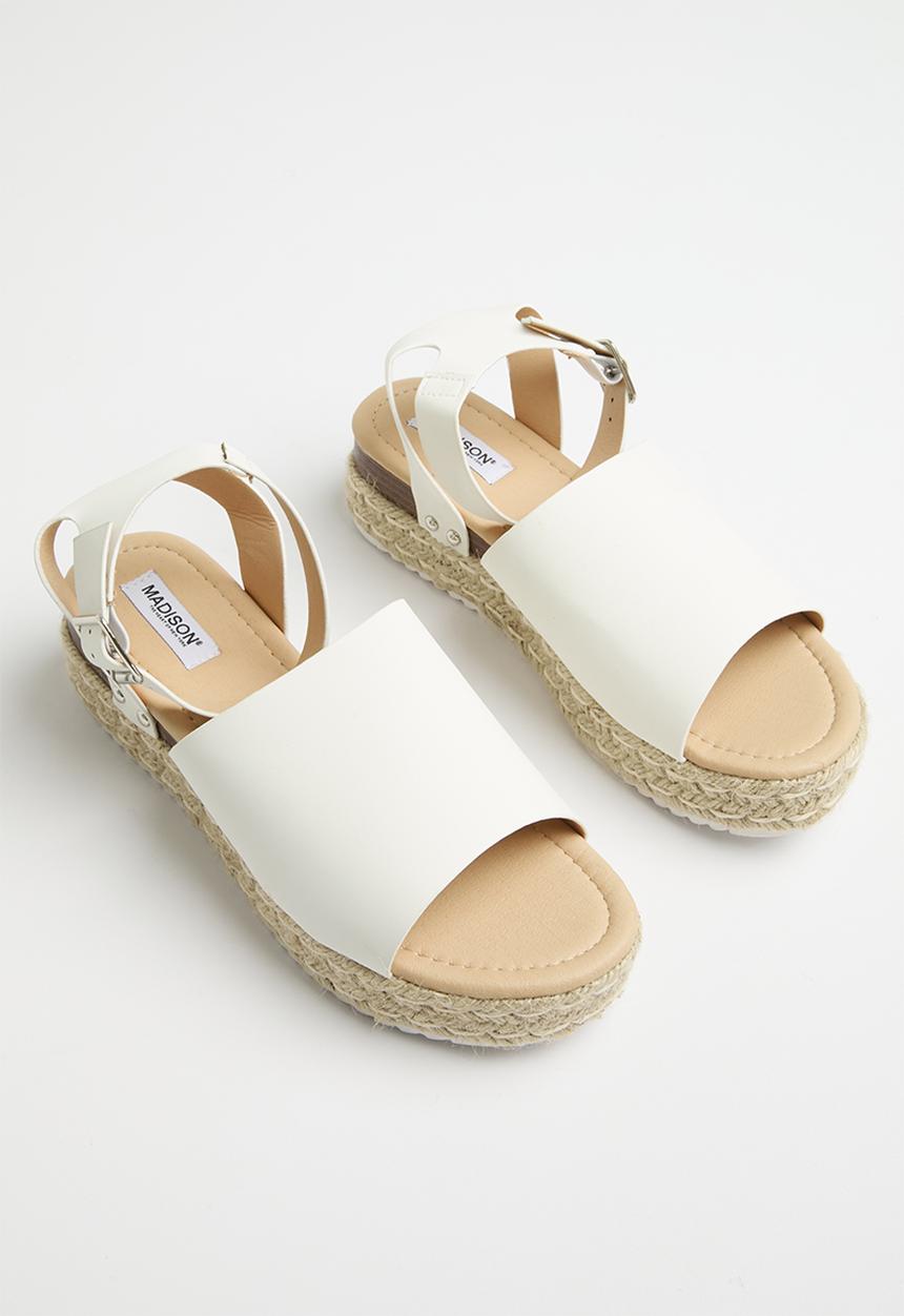 Madison® - Catherine ankle tie sandal - white
