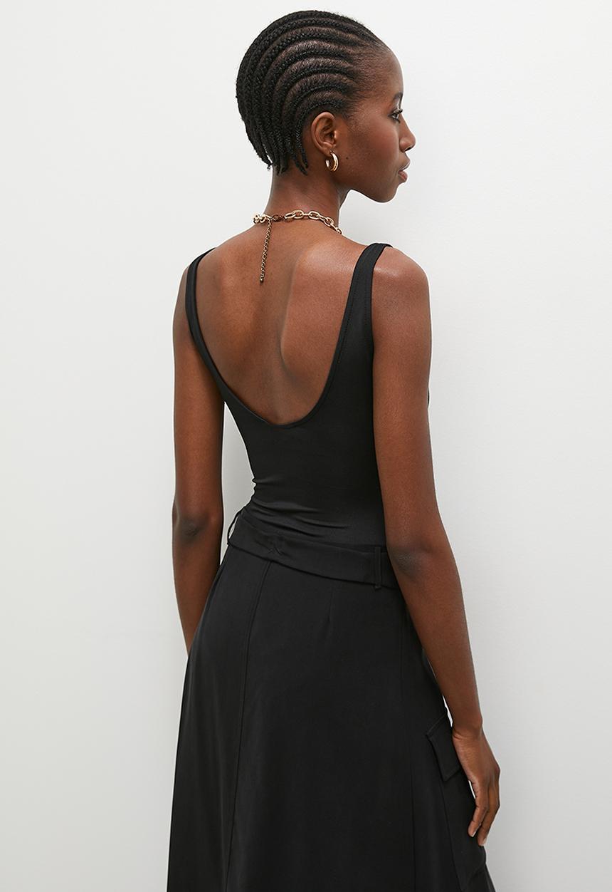 Superbalist - Double scoop bodysuit - black