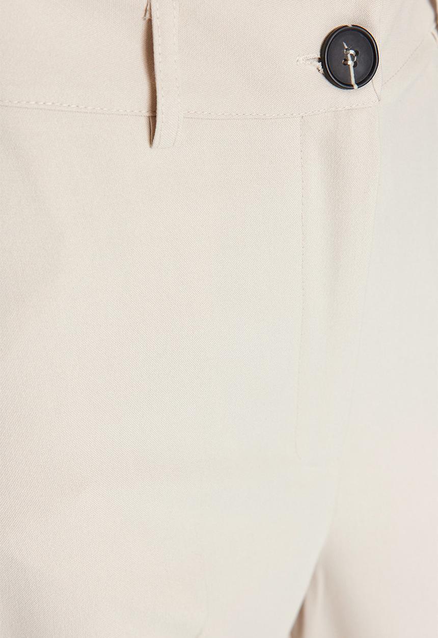 Trendyol - High rise wide leg trousers - beige