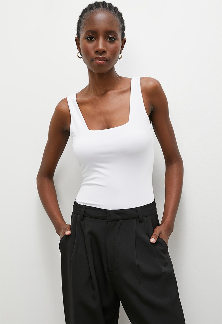 Superbalist - Square neck vest - white