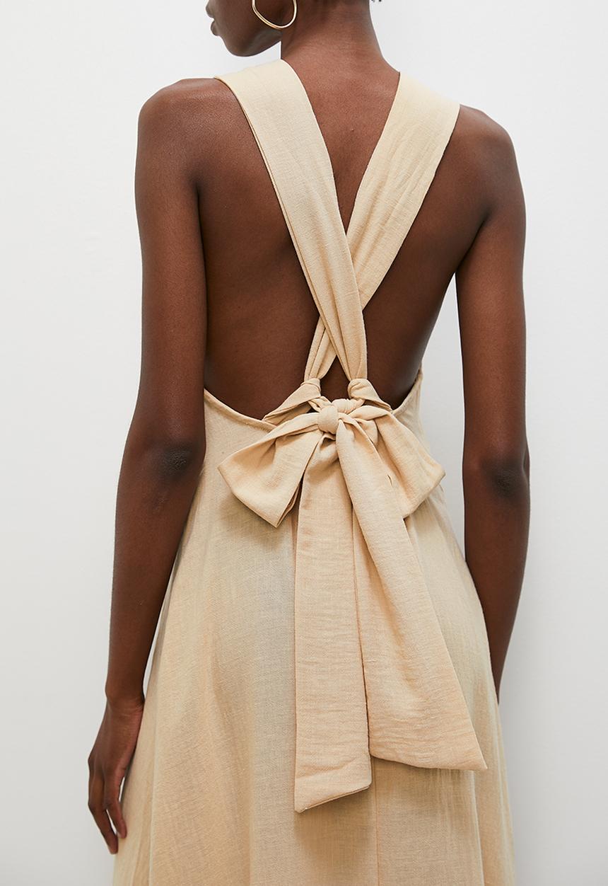 Superbalist - Tiered trapeze dress with back detail - perfectly pale