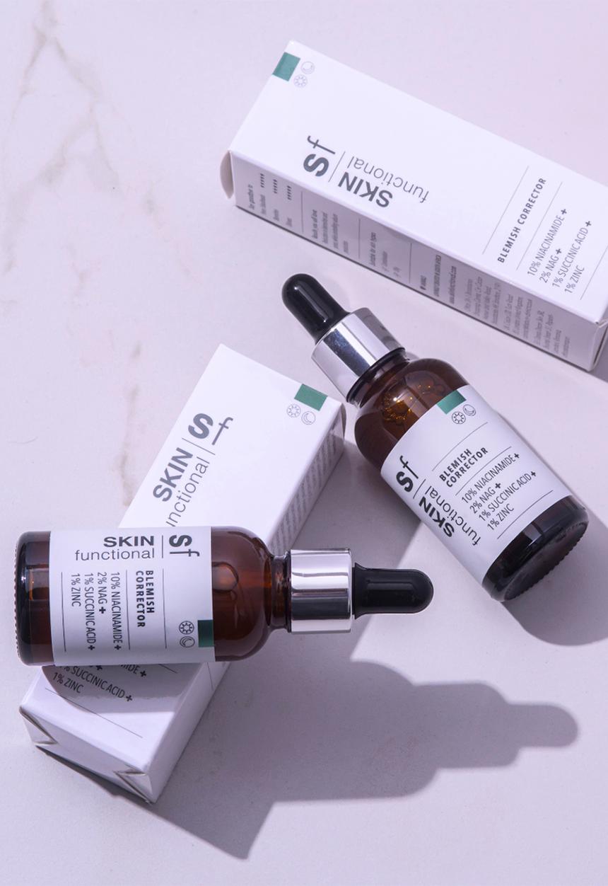 SKIN functional - 10% Niacinamide + 2% NAG + 1% Succinic Acid + 1% Zinc, Blemish Correct