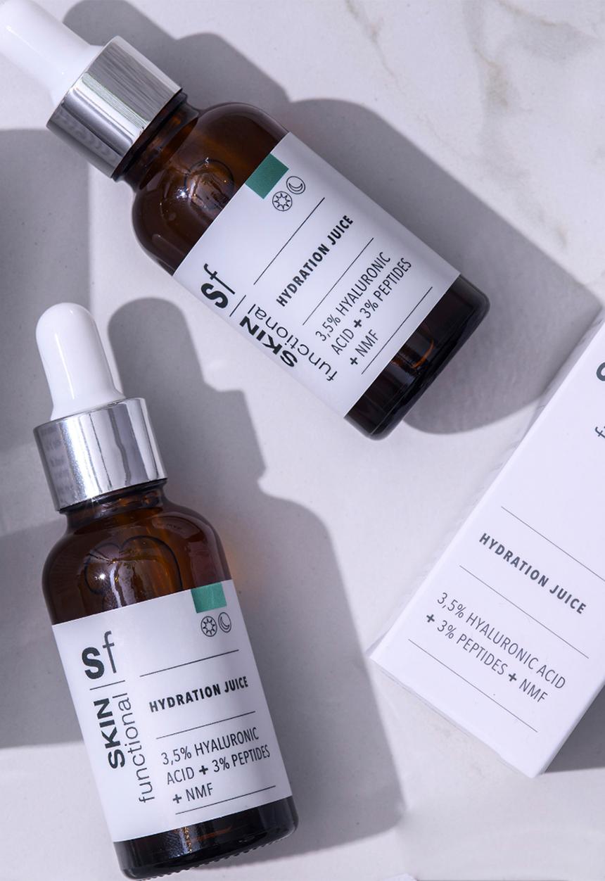 SKIN functional - 3,5% Hyaluronic Acid + 3% Peptides + NMF, Hydration Juice