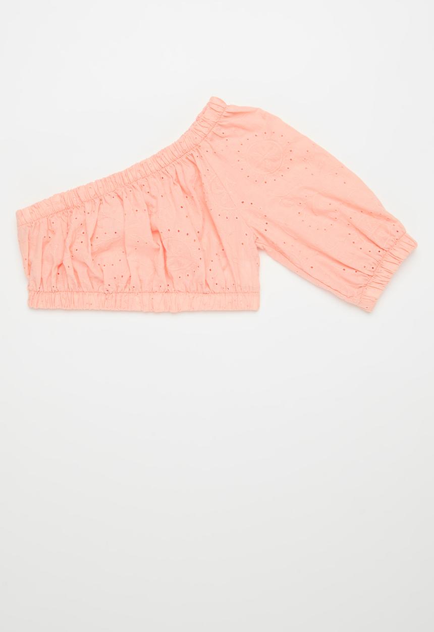 Pop Candy - Puff sleeved top - shell pink