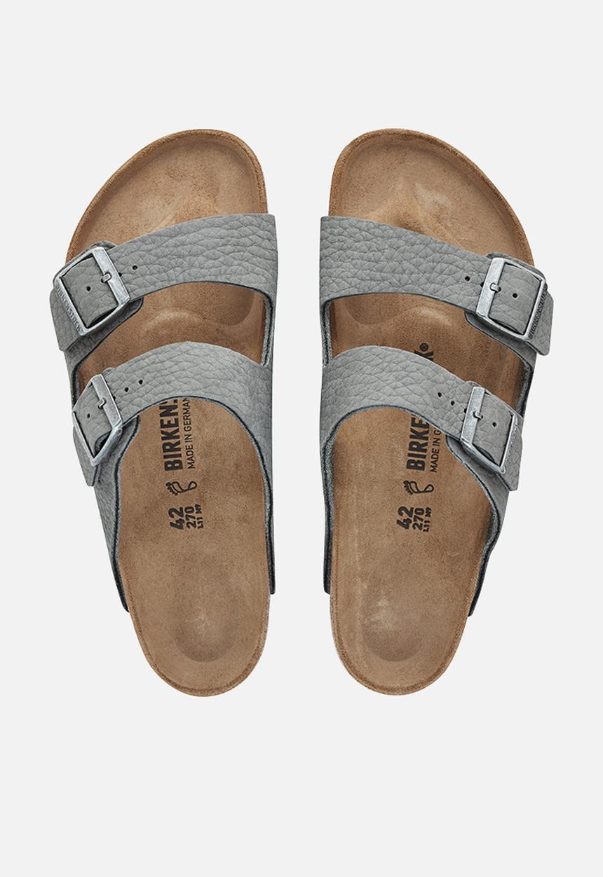 Birkenstock - Arizona nubuk leather regular - desert buck whale gray