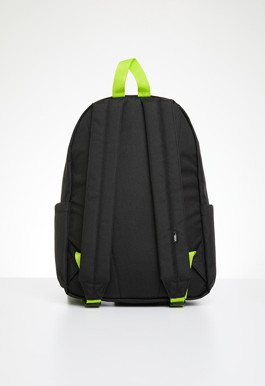 Vans - New skool backpack - black/lime green