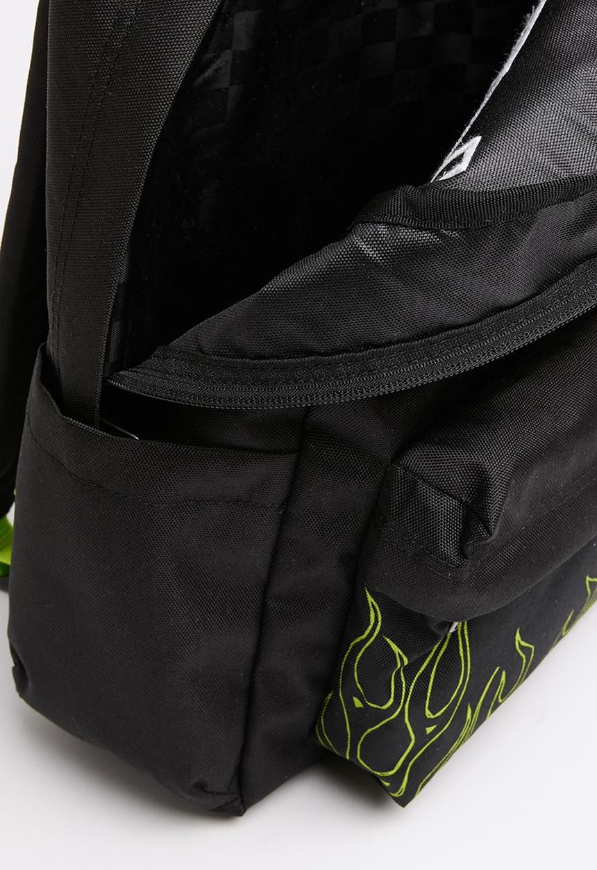 Vans - New skool backpack - black/lime green