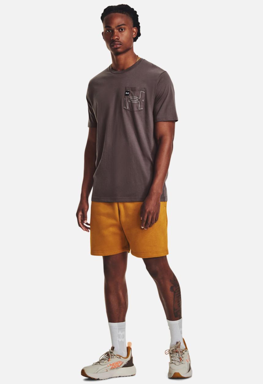 Under Armour - Ua elevated core pocket short sleeve - ash taupe/pewter