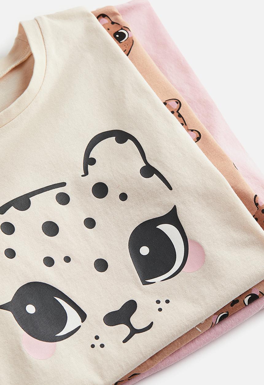 H&M - 3-Pack cotton jersey tops - light pink