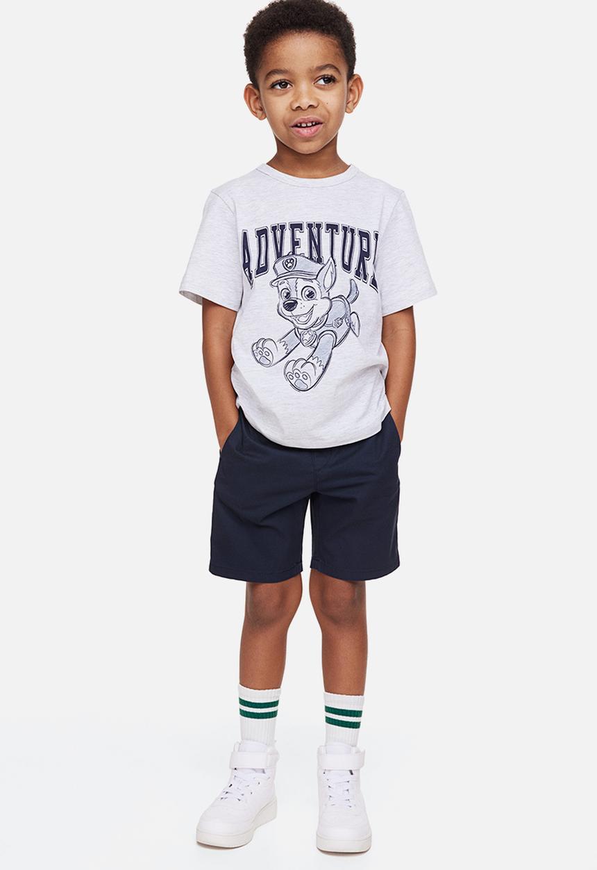 H&M - Cotton chino shorts - navy blue 