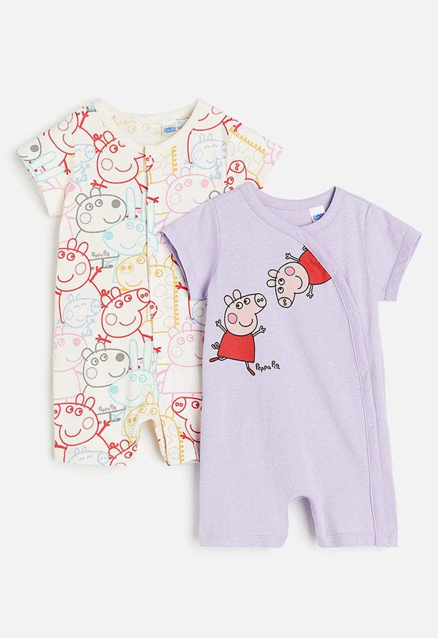 H&M - 2-Pack printed pyjamas - light purple peppa pig