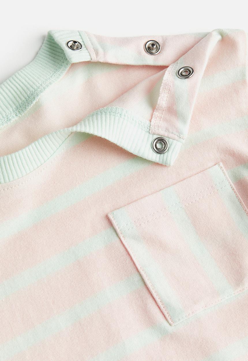H&M - Cotton jersey t-shirt -  light pink striped