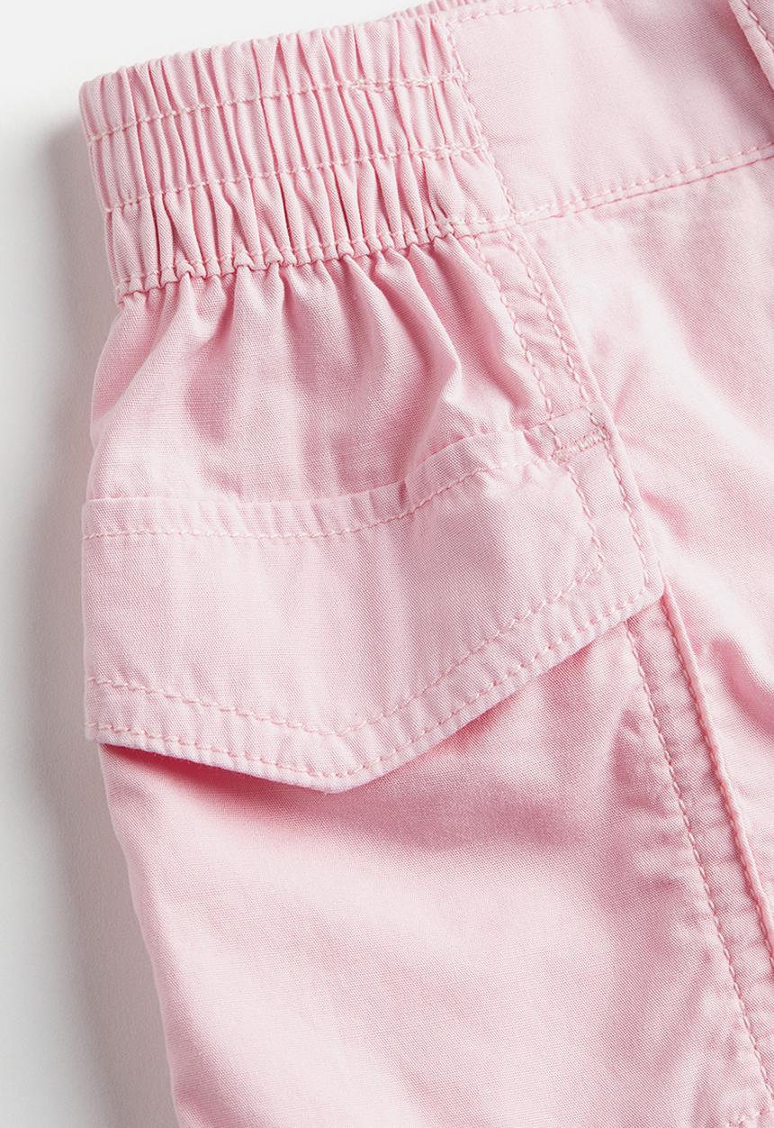 H&M - Cotton cargo shorts - light pink 