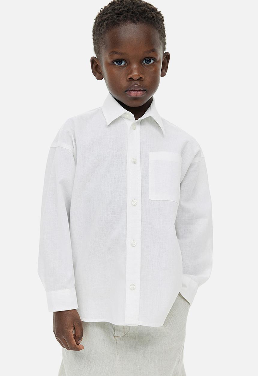 H&M - Long-sleeved shirt - white