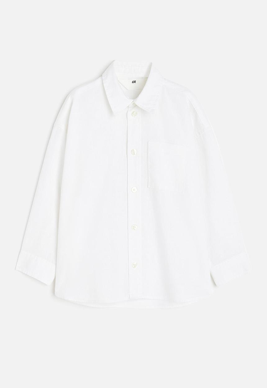 H&M - Long-sleeved shirt - white